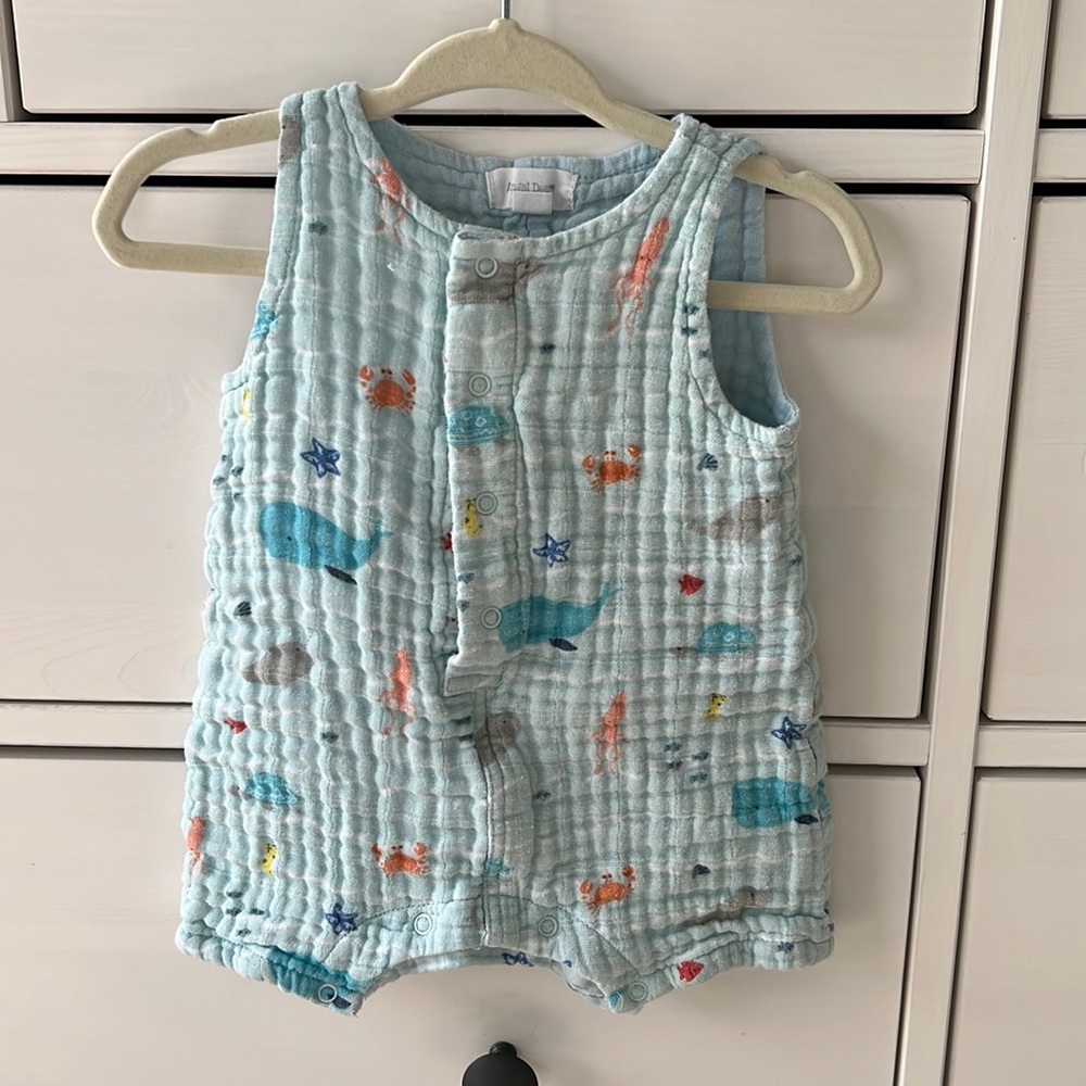 Organic muslin cotton summer romper